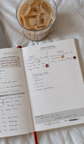 Brain dump page for mental clarity in the daily planner